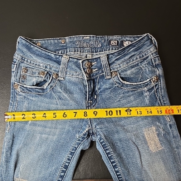 Miss Me Light Blue Skinny Jeans with Embellished Pockets - Picture 11 of 16